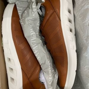 Johnston & Murphy Activate U Throat tan full grain leather shoes